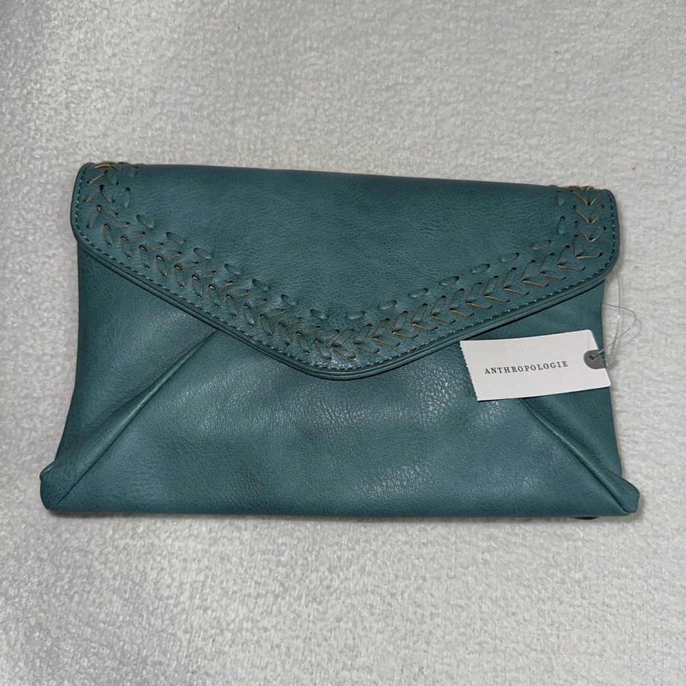 New! Anthropologie crossbody teal with long strap